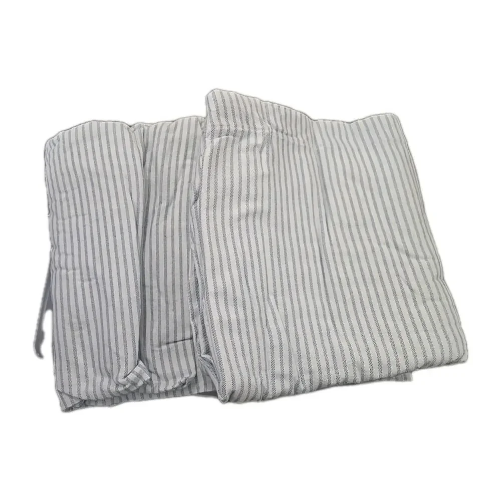 Vtg Fieldcrest Flannel Blue Striped Soft Bedding Fitted Full Mattress Sheet‎ Set